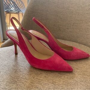 Marc Fisher Camela Pink Suede Slingback Heel Size 7.5